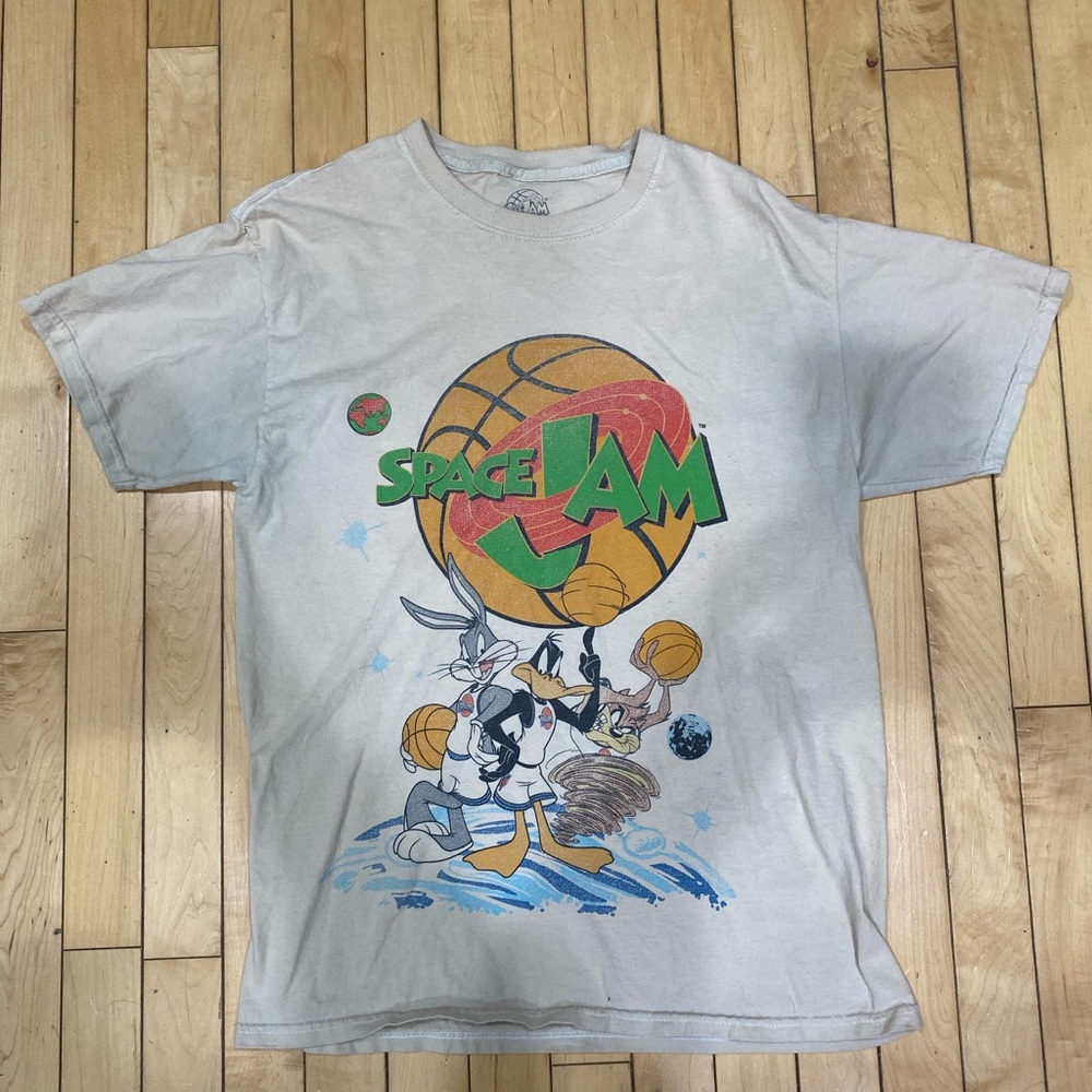 Cream, Mens Small, Space Jam T-Shirt